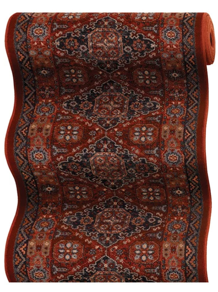 Couristan Old World Classics 0406/B003A Kashkai Burgundy Custom Runner - 26" Wide