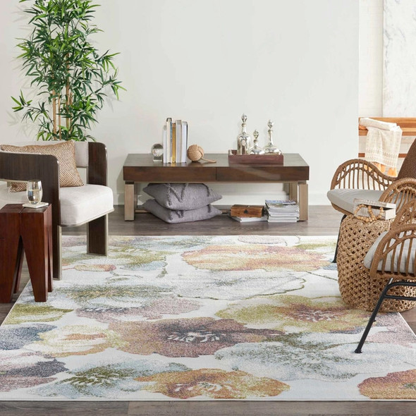 Nourison Trance TRC09 Ivory Multi Rug