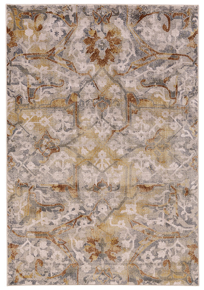 Feizy Cannes 3685F Gray Gold Rug