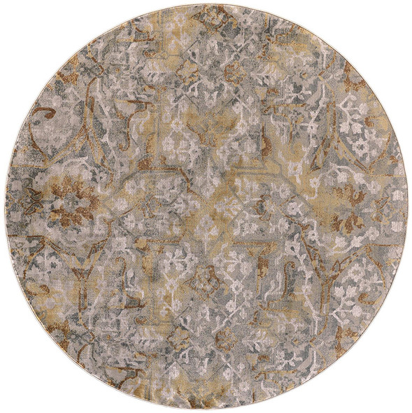 Feizy Cannes 3685F Gray Gold Rug