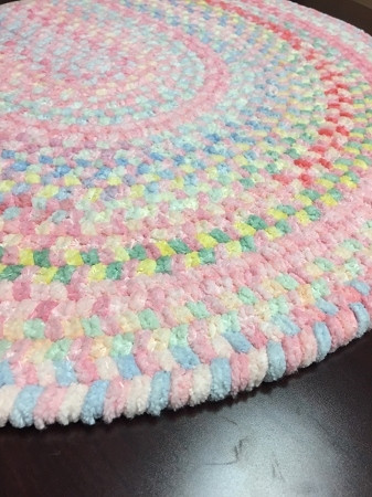 Pink Babys Breath Rug by Capel