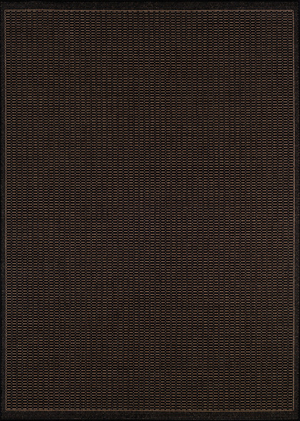 Recife Collection by Couristan: Saddle Stitch Black Cocoa 1001/2000 Recife Outdoor Rug by Couristan