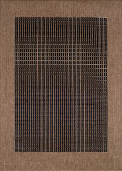Recife Collection by Couristan: Checkered Field Black Cocoa 1005/2000 Recife Outdoor Rug by Couristan