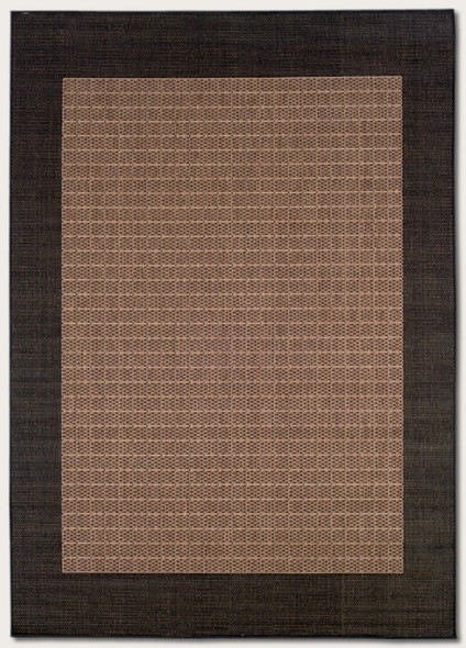 Recife Collection by Couristan: Checkered Field Cocoa Black 1005/2500 Recife Outdoor Rug by Couristan