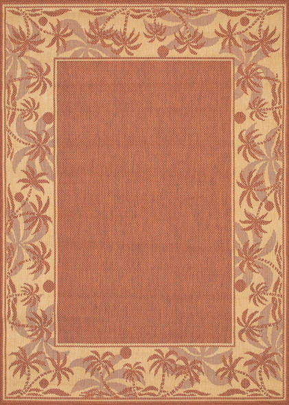Recife Collection by Couristan: Island Retreat TerraCotta Nautral 1222/1122 Recife Outdoor Rug by Couristan