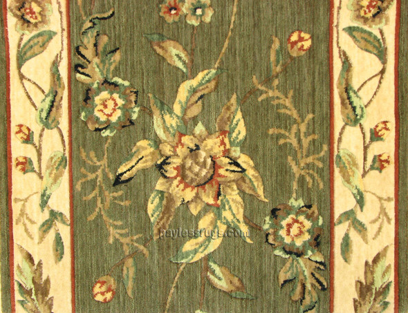 Botanical BO01 Green Floral Carpet Stair Runner