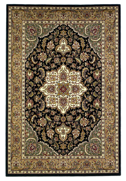 Cambridge 7327 Black/Beige Rug by Kas