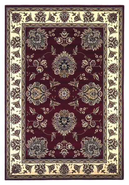 Cambridge 7340 Red/Ivory Floral Mahal Rug by Kas