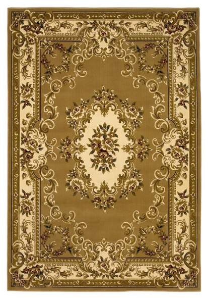 Corinthian 5309 Beige/Ivory Aubusson Rug by Kas