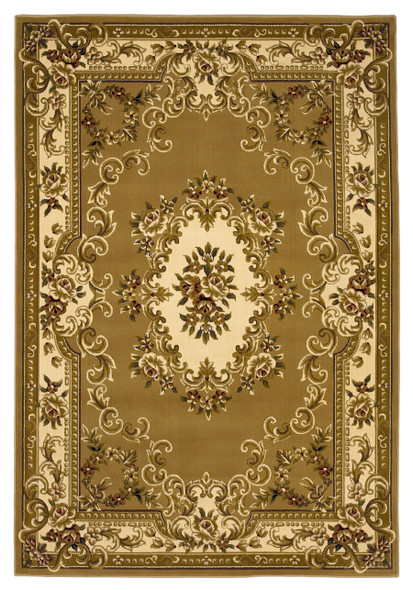 Corinthian 5309 Beige/Ivory Aubusson Rug by Kas