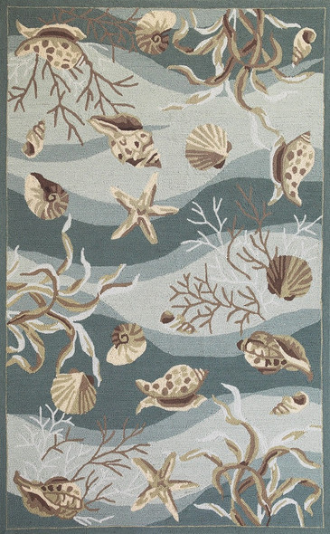 Sonesta 2003 Seafoam Shells Rug by Kas