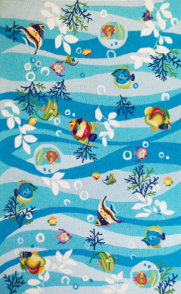 Sonesta 2011 Blue Tropical Fish Rug by Kas