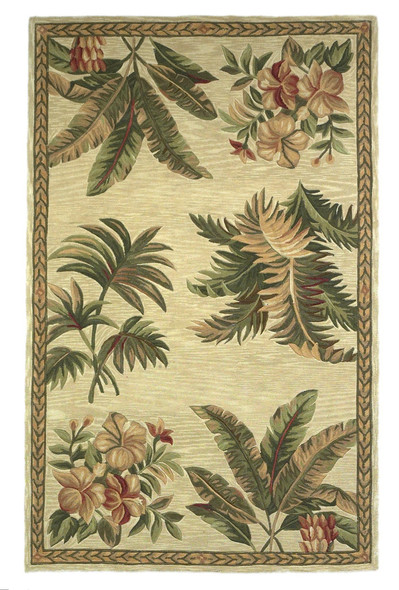 Sparta Tropical Oasis 3133 Ivory Rug by Kas