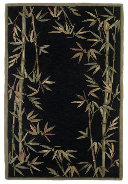 Sparta Bamboo Border 3147 Black Rug by Kas