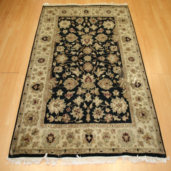 Mirage Black Wool With Fringe 4  x  6