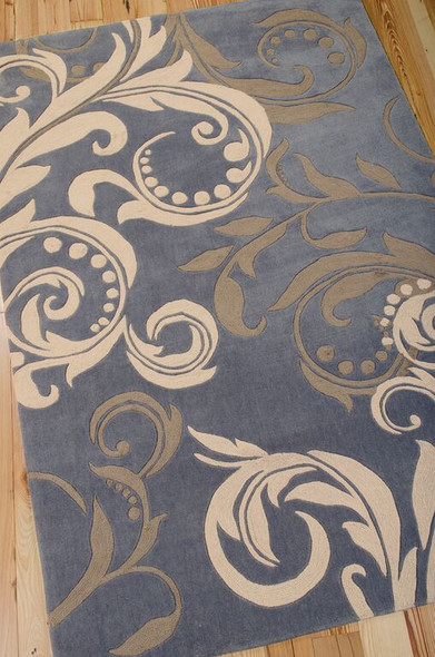 Contour CON09 Silver Rug by Nourison