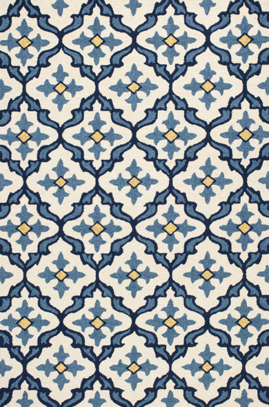Kas Harbor 4210 Ivory Blue Mosaic Area Rug