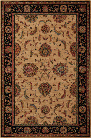 Living Treasures LI04 Ivory Black Rug by Nourison