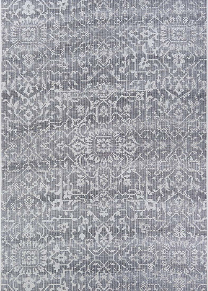 Couristan Monte Carlo Palmette 2329 4716 Grey Ivory Rug