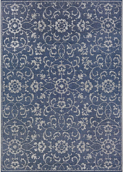 Couristan Monte Carlo Summer Vines 2331 6427 Navy Ivory Rug