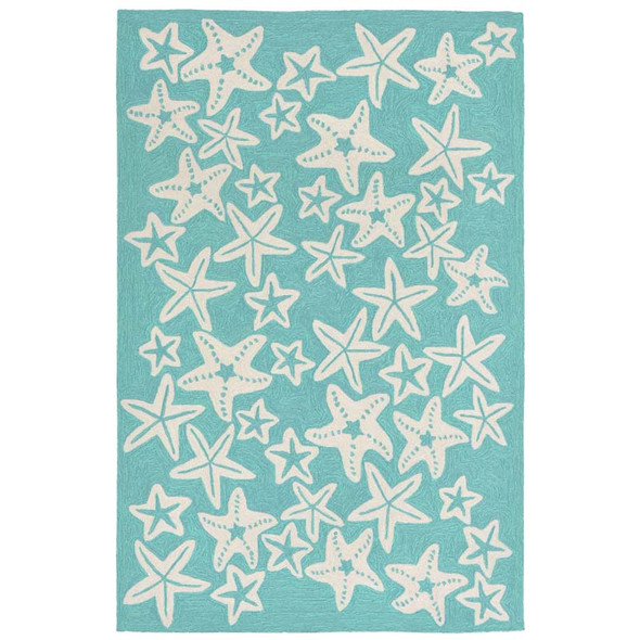 TransOcean Liora Manne Capri 1667/04 Starfish Aqua Rug