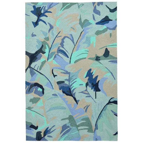 TransOcean Liora Manne Capri 1668/03 Palm Leaf Blue Rug