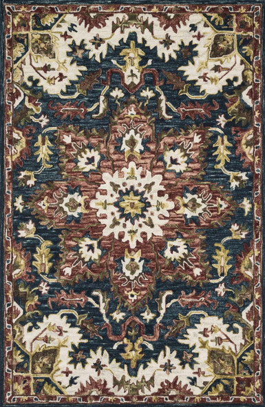 Loloi Victoria VK-13 Teal Raspberry Rug