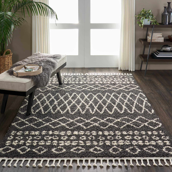 Nourison Moroccan Shag MRS02 Charcoal Rug