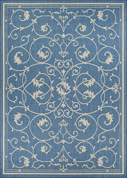 Couristan Recife Veranda 1583-1212 Champagne Blue Area Rug