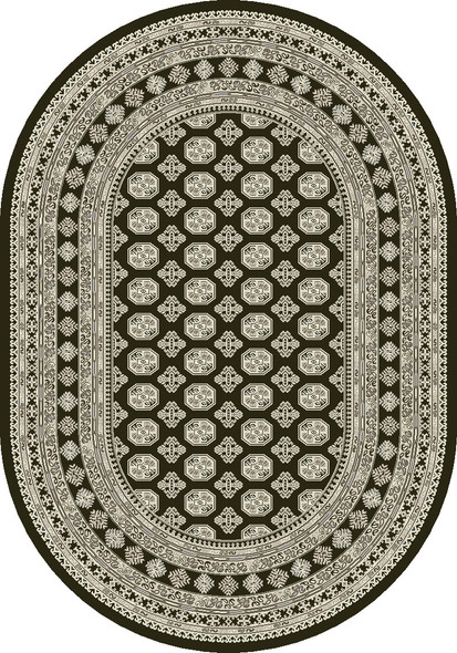 Dynamic Ancient Garden 57102 3636 Charcoal Silver Area Rug