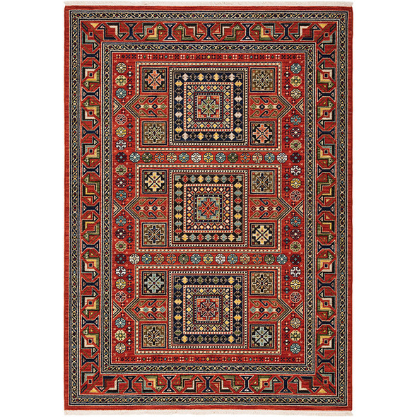 Oriental Weavers Lilihan 002C6 Red Multi Traditional Area Rug