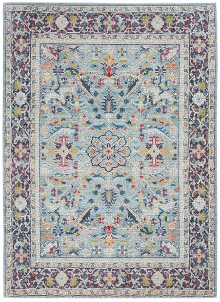 Nourison Ankara Global ANR14 Teal Multicolor Rug