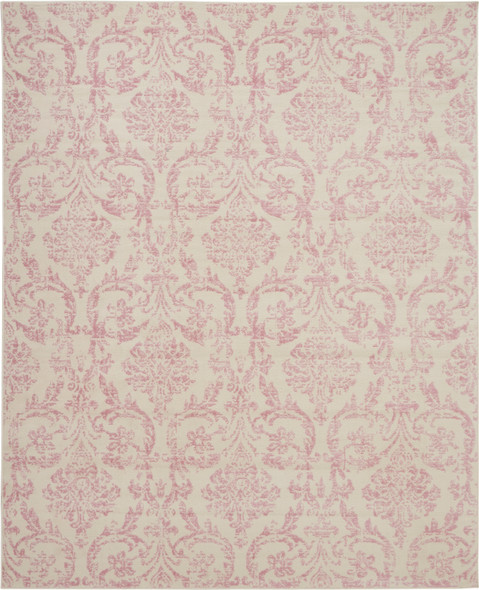 Nourison Jubilant JUB09 Ivory Pink Rug