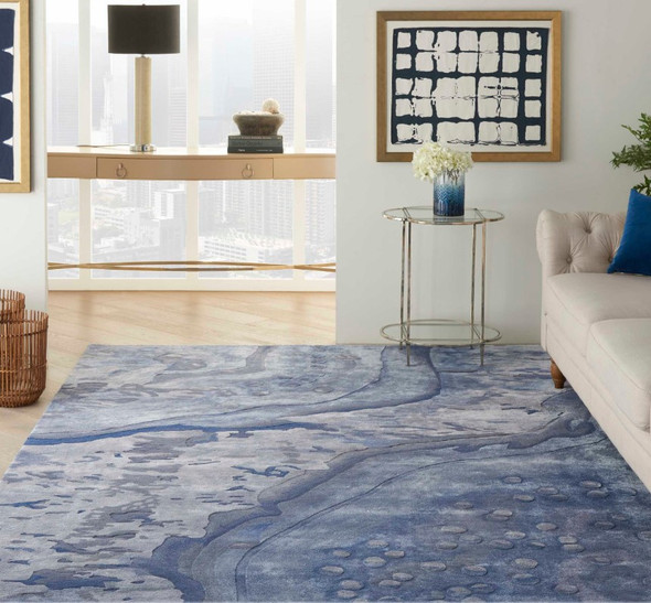 Nourison Prismatic PRS05 Blue Rug
