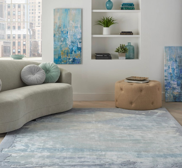 Nourison Prismatic PRS19 Seafoam Silver Rug