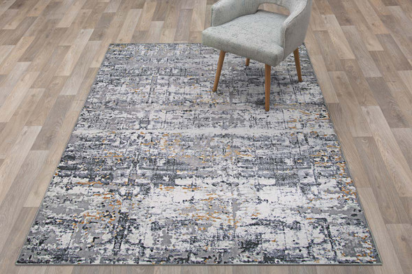 Couristan Brocatelle Lampas  2609-8255 Silver Cream Rug