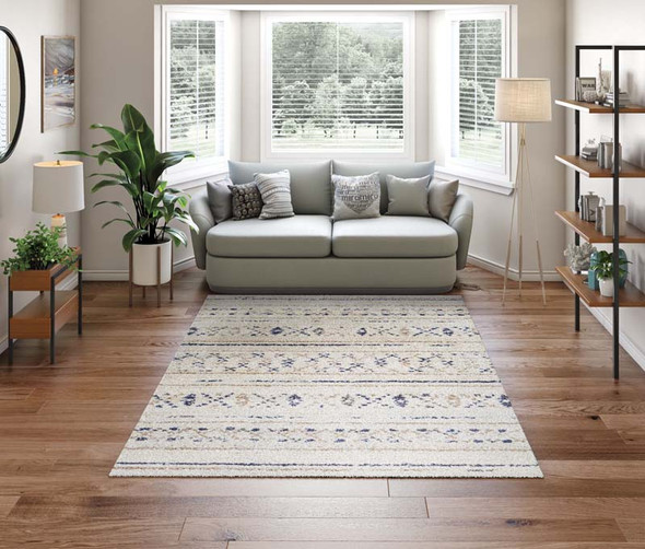 Couristan Bromley Novia 4319-2358 Ivory Caramel Black Rug