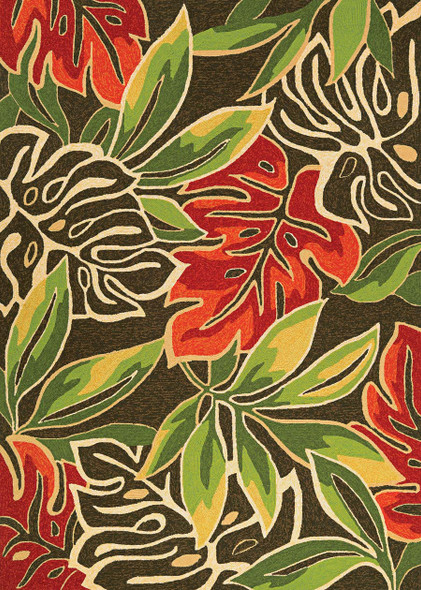 Couristan Covington 4361/0366 Areca Palms Brown/Forest Green Rug