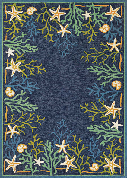 Couristan Outdoor Escape 4092/0409 Sea Water Ocean/Aqua Rug