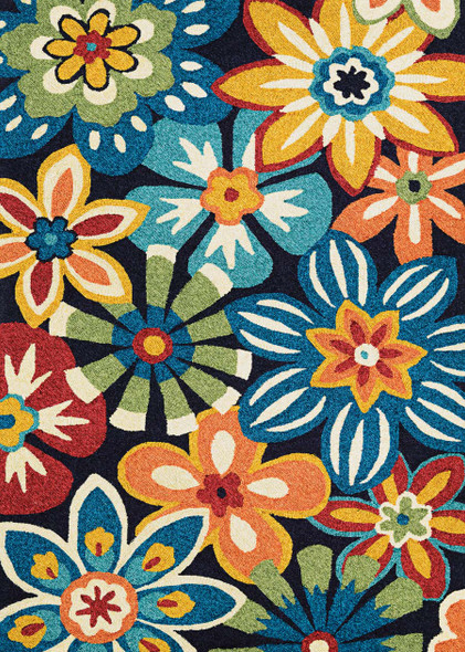 Couristan Covington Geranium 3774/1074 Navy Multi Rug