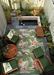 Couristan Dolce Flowering Fern 7460/0007 Ivory Huntrgreen Rug