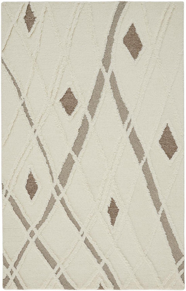 Feizy Anica 8008F Ivory Brown Rug