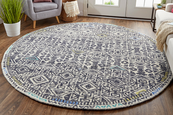 Feizy Arazad 8447F Gray Black Rug