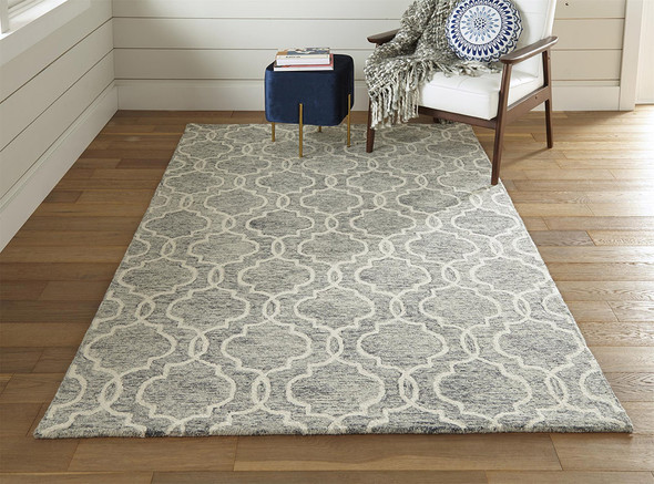 Feizy Belfort 8775F Gray Ivory Rug