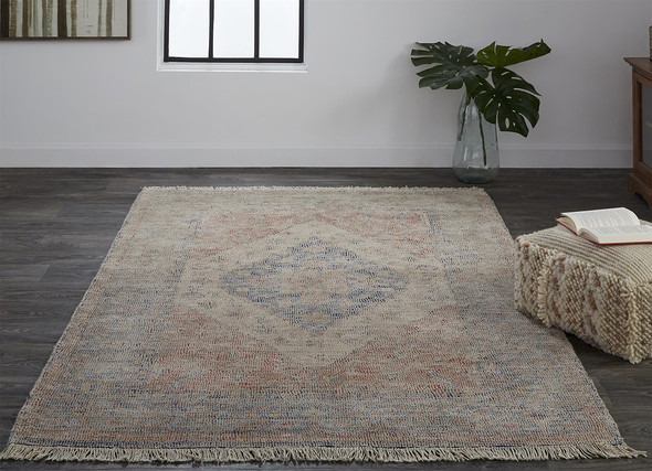 Feizy Caldwell 8127F Blue Orange Rug