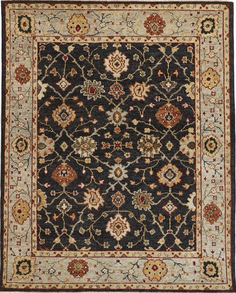 Feizy Carrington 6500F Black Gold Rug