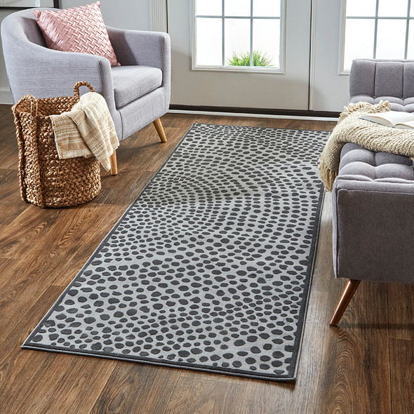 Feizy Gaspar 3835F Gray Silver Rug
