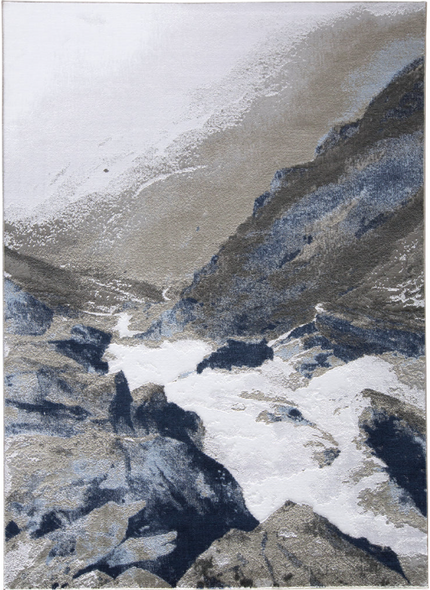 Feizy Gaspar 3838F Gray White Rug