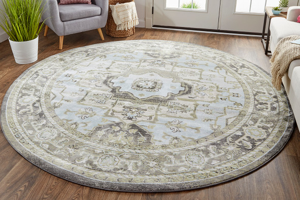 Feizy Katari 3377F Gray Blue Rug