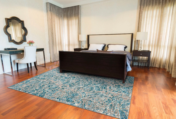 Feizy Keats 3475F Blue Taupe Rug